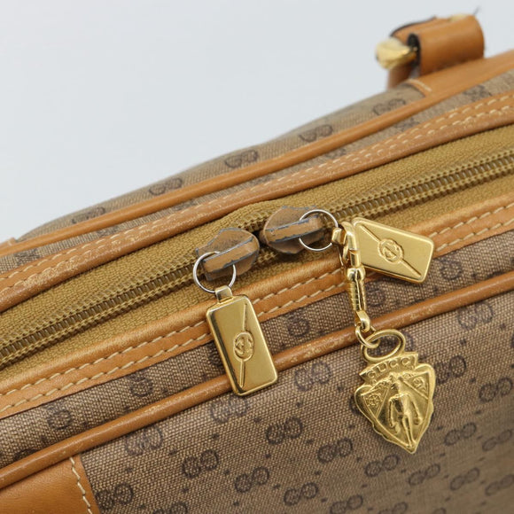 GUCCI Micro GG Supreme Hand Bag PVC Beige Gold 000 39 0030 Auth 186126