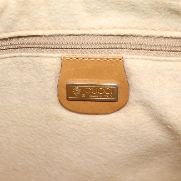 GUCCI Micro GG Supreme Hand Bag PVC Beige Gold 000 39 0030 Auth 186126