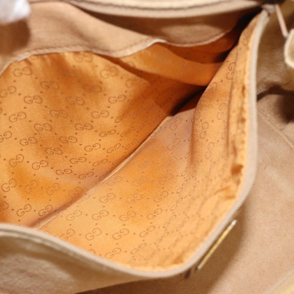 GUCCI Micro GG Supreme Hand Bag PVC Beige Gold 000 39 0030 Auth 186126