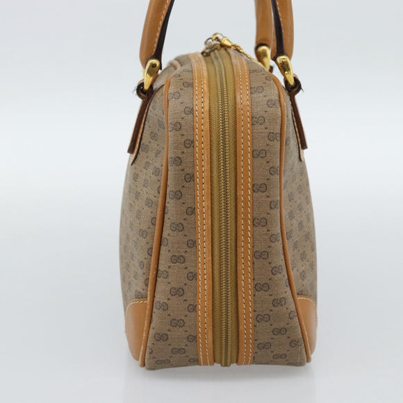 GUCCI Micro GG Supreme Hand Bag PVC Beige Gold 000 39 0030 Auth 186126
