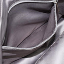 CHANEL 2.55 Chain Shoulder Bag Lamb Skin Black Silver CC Auth 186127V-22