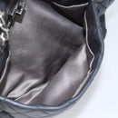CHANEL 2.55 Chain Shoulder Bag Lamb Skin Black Silver CC Auth 186127V-23