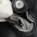CHANEL 2.55 Chain Shoulder Bag Lamb Skin Black Silver CC Auth 186127V-28