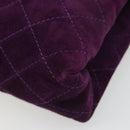 Salvatore Ferragamo Gancini Hand Bag Suede Purple Gold Auth 186128A-10