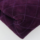 Salvatore Ferragamo Gancini Hand Bag Suede Purple Gold Auth 186128A-11