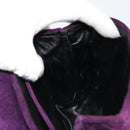 Salvatore Ferragamo Gancini Hand Bag Suede Purple Gold Auth 186128A-18