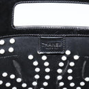 CHANEL Hand Bag Patent leather Black Silver CC Auth 186129-18