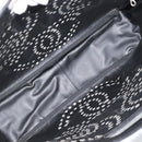 CHANEL Hand Bag Patent leather Black Silver CC Auth 186129-9