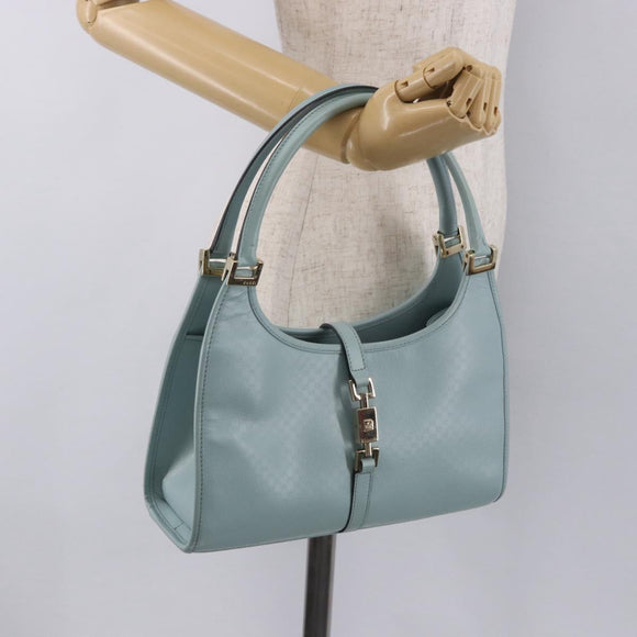 GUCCI Micro Guccissima Jackie Bag Gold Light Blue 002 1068 2404 Auth 186130V