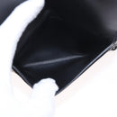CELINE Chain Wallet Leather Black Silver Auth 186133M-10