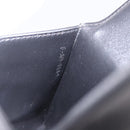CELINE Chain Wallet Leather Black Silver Auth 186133M-11