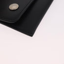 CELINE Chain Wallet Leather Black Silver Auth 186133M-8