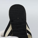 CHANEL COCO Mark Beach Sandals Wood Beige CC Auth 186134M-17