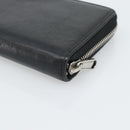 GUCCI Long Wallet Leather Black Silver 575988 Auth 186135M-10