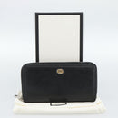 GUCCI Long Wallet Leather Black Silver 575988 Auth 186135M-22