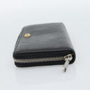 GUCCI Long Wallet Leather Black Silver 575988 Auth 186135M-4