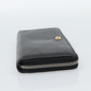 GUCCI Long Wallet Leather Black Silver 575988 Auth 186135M-5