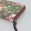 GUCCI GG Supreme Long Wallet PVC Beige Silver 404071 Auth 186136M-10