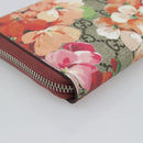 GUCCI GG Supreme Long Wallet PVC Beige Silver 404071 Auth 186136M-11