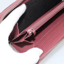 GUCCI GG Supreme Long Wallet PVC Beige Silver 404071 Auth 186136M-17