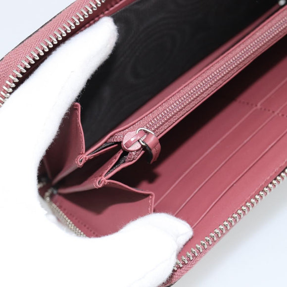 GUCCI GG Supreme Long Wallet PVC Beige Silver 404071 Auth 186136M