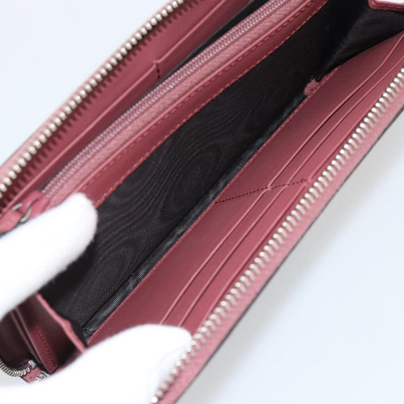 GUCCI GG Supreme Long Wallet PVC Beige Silver 404071 Auth 186136M