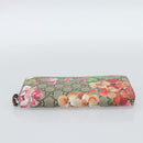 GUCCI GG Supreme Long Wallet PVC Beige Silver 404071 Auth 186136M-7