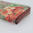 GUCCI GG Supreme Long Wallet PVC Beige Silver 404071 Auth 186136M-8