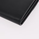 CARTIER Long Wallet Leather Black Gold Auth 186137V-16