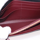 CARTIER Long Wallet Leather Black Gold Auth 186137V-9