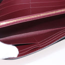 CARTIER Long Wallet Leather Black Gold Auth 186137V-21