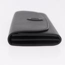 CARTIER Long Wallet Leather Black Gold Auth 186137V-4