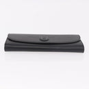 CARTIER Long Wallet Leather Black Gold Auth 186137V-6