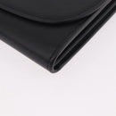 CARTIER Long Wallet Leather Black Gold Auth 186137V-14