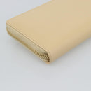 GUCCI Horsebit Long Wallet Leather Beige Gold 621889 Auth 186140M-11
