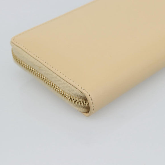 GUCCI Horsebit Long Wallet Leather Beige Gold 621889 Auth 186140M