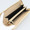 GUCCI Horsebit Long Wallet Leather Beige Gold 621889 Auth 186140M-13