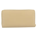 GUCCI Horsebit Long Wallet Leather Beige Gold 621889 Auth 186140M-3