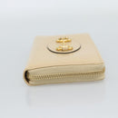 GUCCI Horsebit Long Wallet Leather Beige Gold 621889 Auth 186140M-5