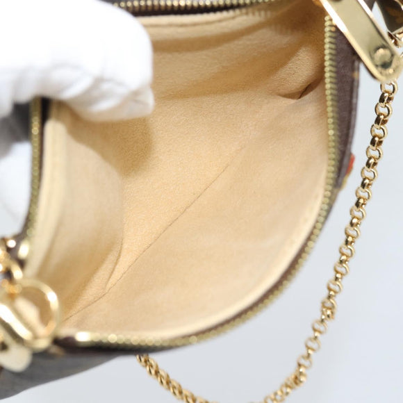 LOUIS VUITTON Monogram Chain Pochette Mila MM Etui M60094 LV Auth 186142V