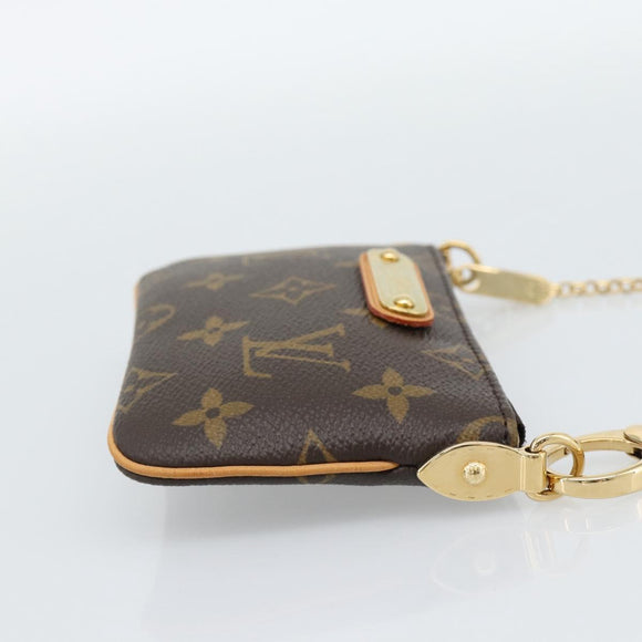 LOUIS VUITTON Monogram Chain Pochette Mila MM Etui M60094 LV Auth 186142V
