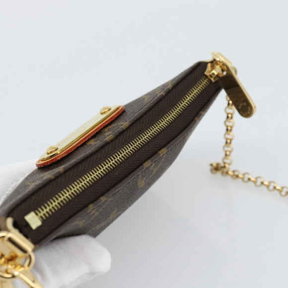 LOUIS VUITTON Monogram Chain Pochette Mila MM Etui M60094 LV Auth 186142V