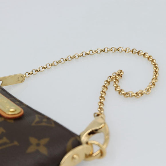 LOUIS VUITTON Monogram Chain Pochette Mila MM Etui M60094 LV Auth 186142V