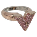 LOUIS VUITTON Essential V Strath Ring metal Pink gold M68194 LV Auth 186143A-1