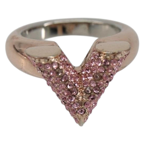 LOUIS VUITTON Essential V Strath Ring metal Pink gold M68194 LV Auth 186143A