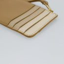 LOEWE Puzzle Anagram Coin Purse Leather Beige Auth 186146M-15