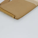 LOEWE Puzzle Anagram Coin Purse Leather Beige Auth 186146M-16