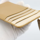 LOEWE Puzzle Anagram Coin Purse Leather Beige Auth 186146M-8