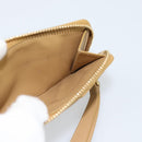 LOEWE Puzzle Anagram Coin Purse Leather Beige Auth 186146M-20