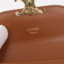 CELINE Triomphe 3 Fold Wallet PVC Beige Gold Auth 186147M-18